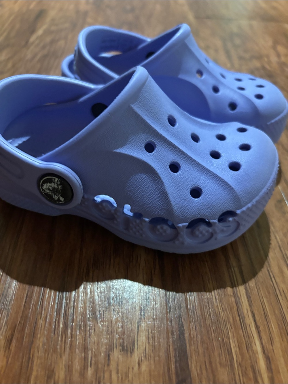 CROCS Kids Lavender Slip-On Clogs with Heel Strap - Picture 3 of 6